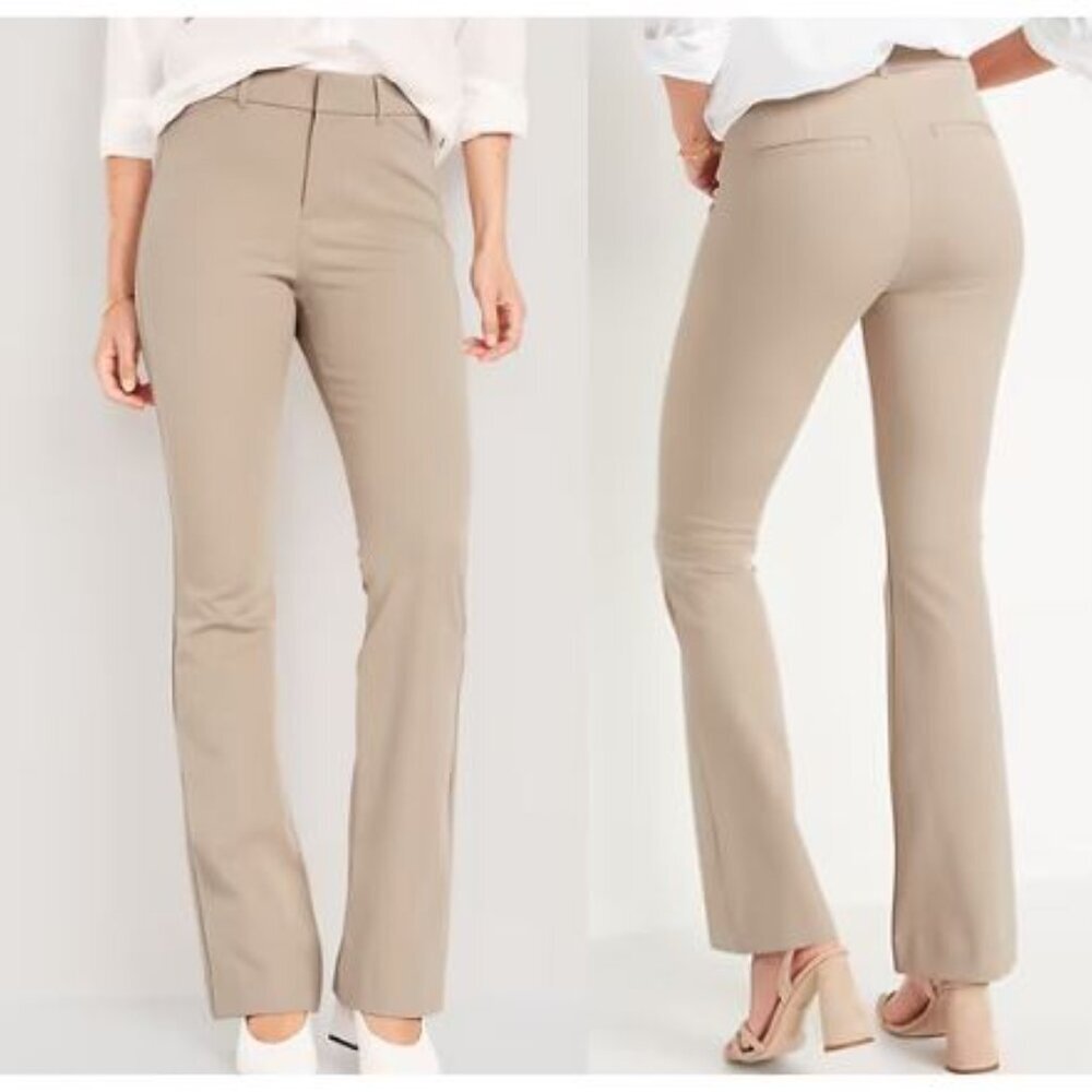 Old Navy Women's Beige Boot Cut Dress Pants
